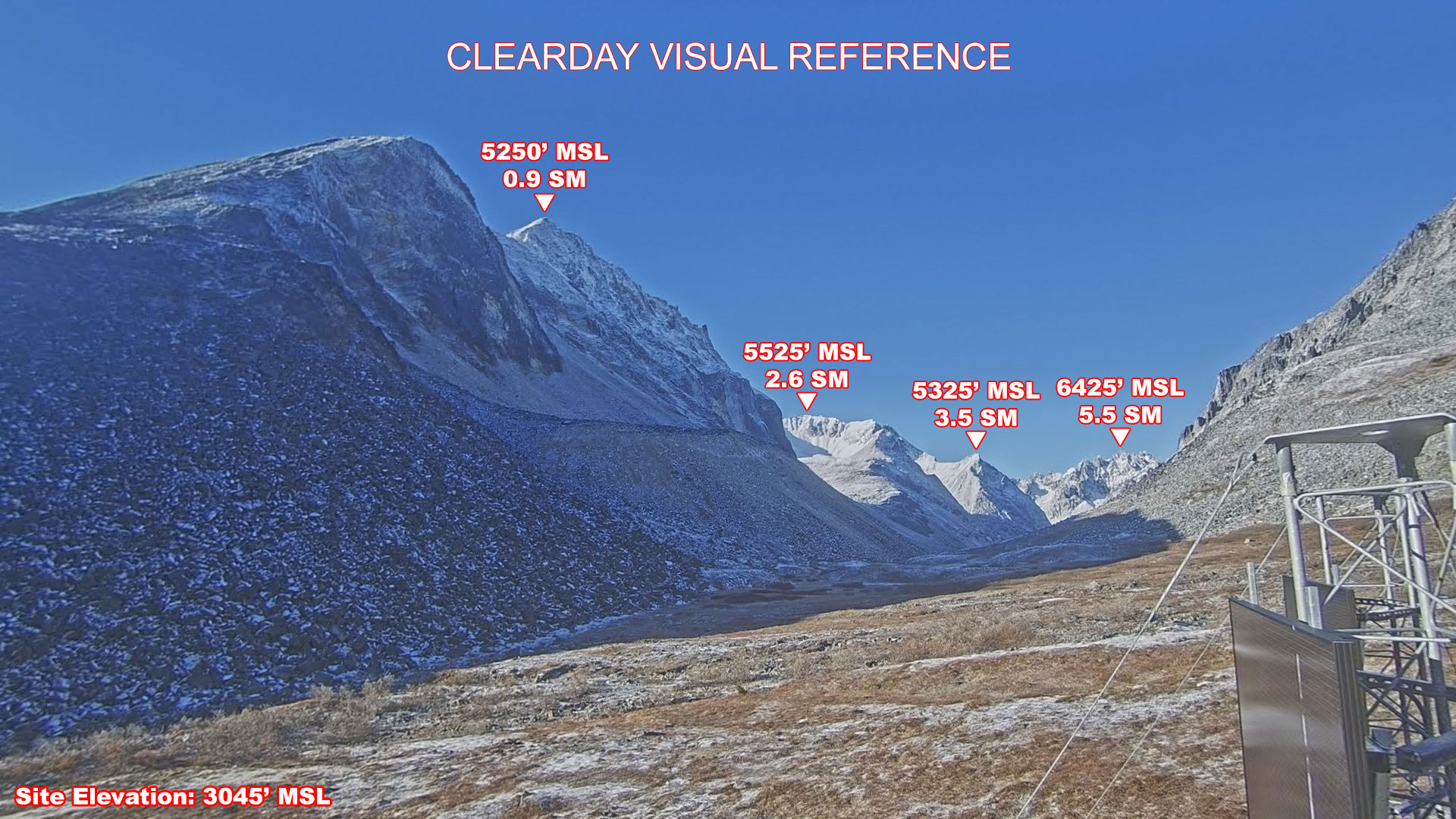 Merrill Pass Low, West view on a clear day