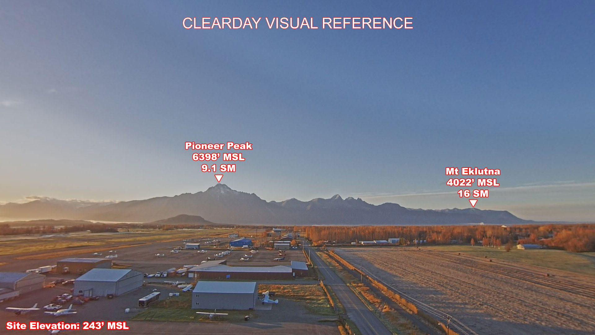 Palmer, South view on a clear day