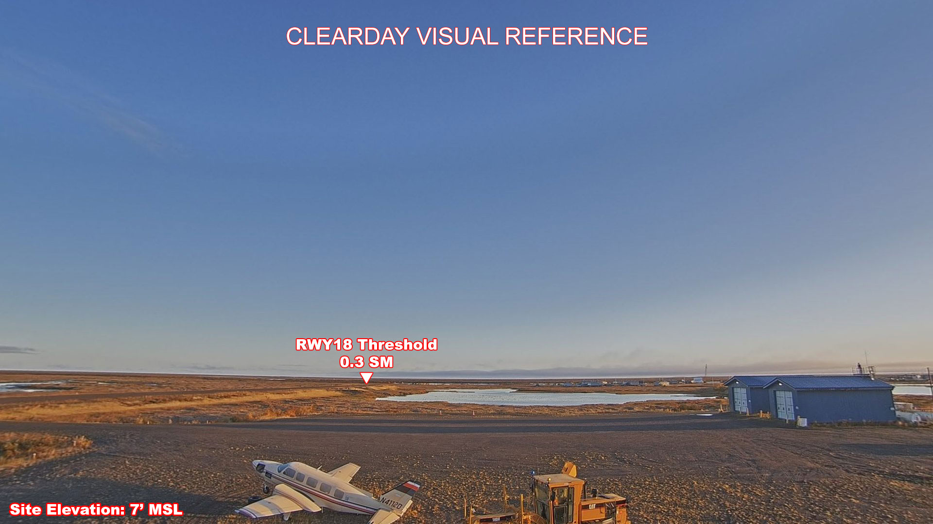Eek, North view on a clear day