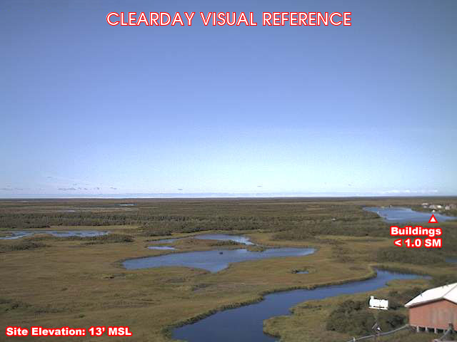 Tuntutuliak, West view on a clear day