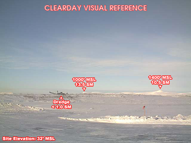 Nome, West view on a clear day