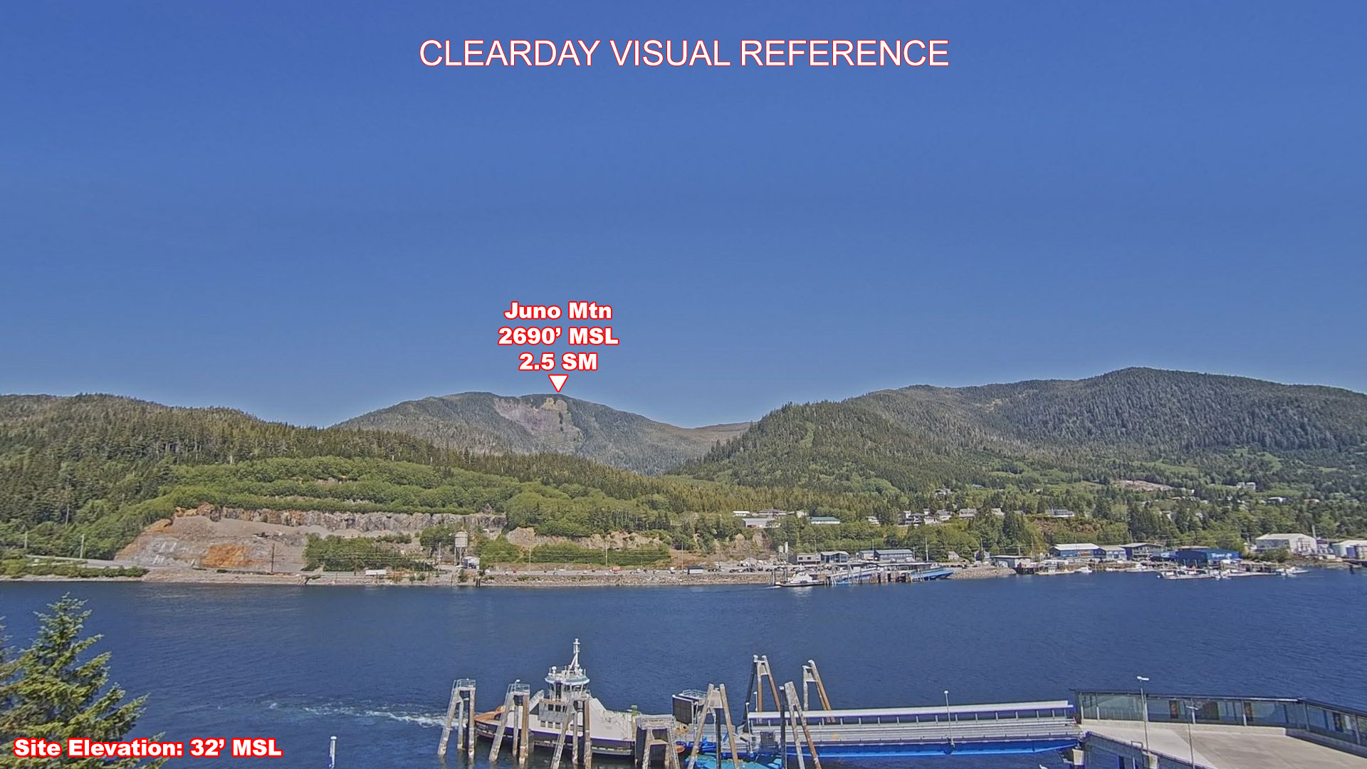 Ketchikan, NorthEast view on a clear day