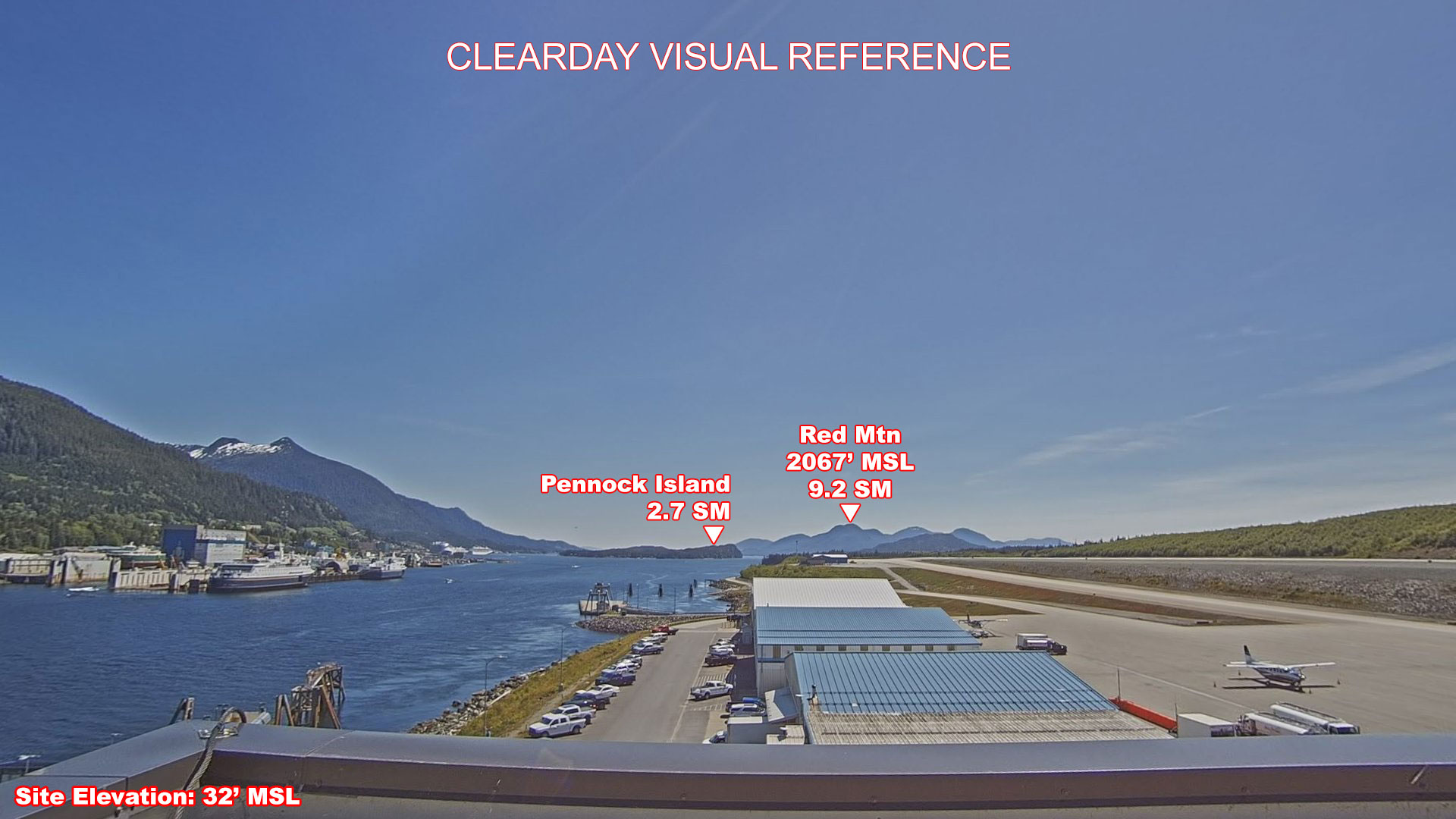 Ketchikan, SouthEast view on a clear day