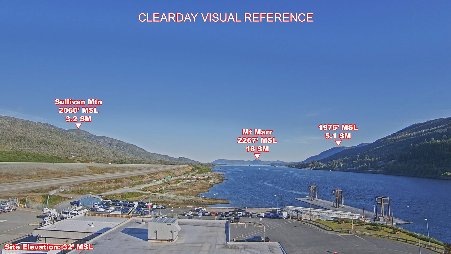 Ketchikan, NorthWest view on a clear day