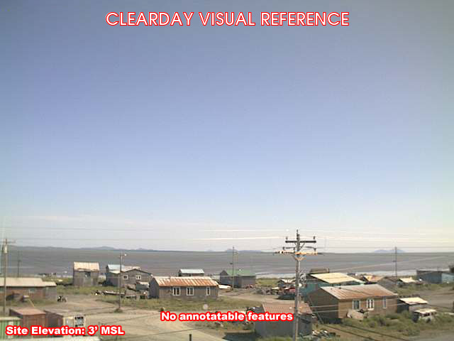 Togiak, SouthEast view on a clear day