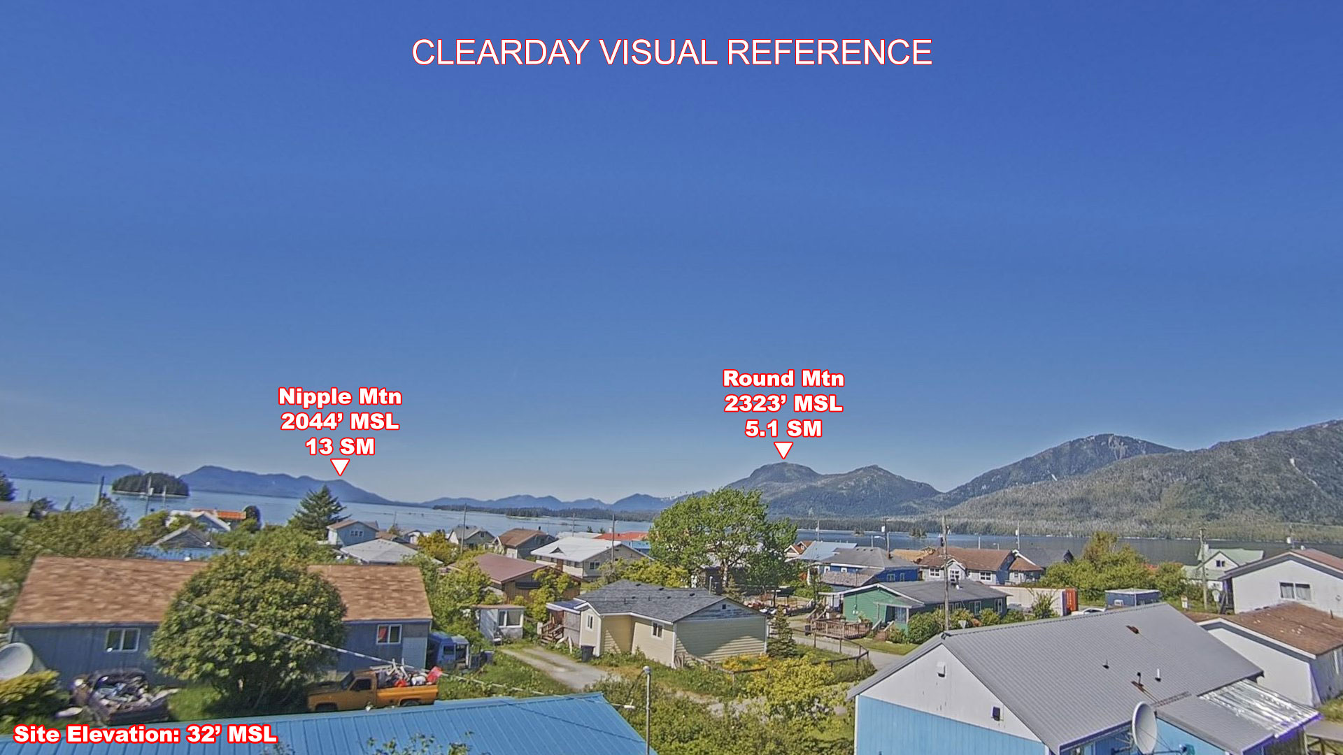 Metlakatla, North view on a clear day