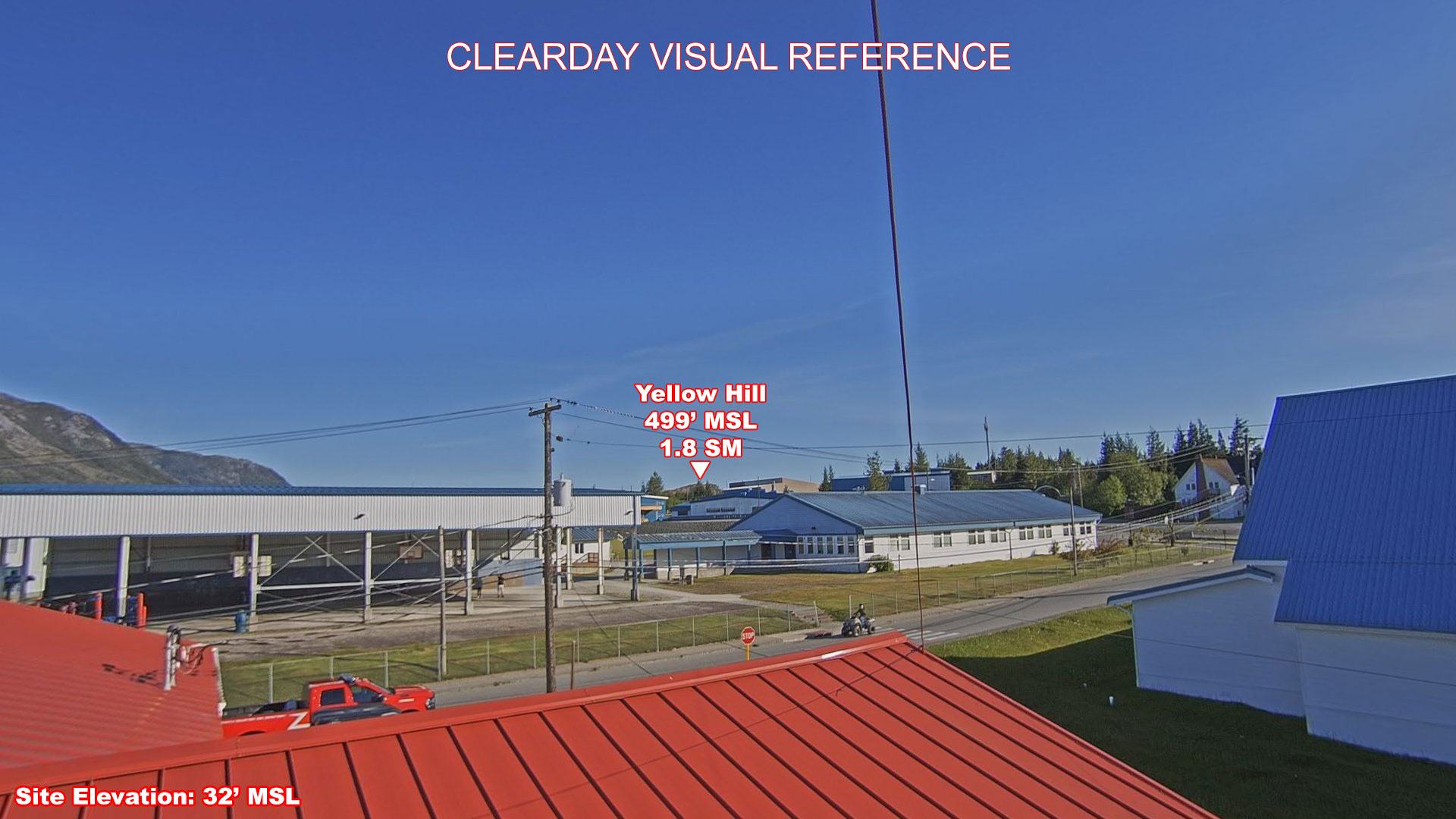 Metlakatla, South view on a clear day