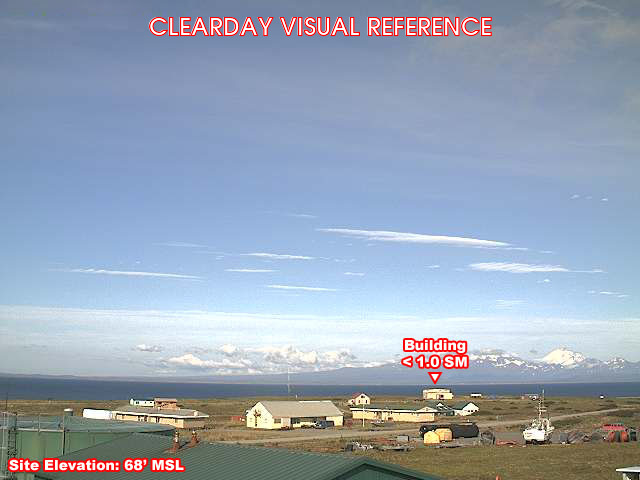 Cold Bay, NorthEast view on a clear day