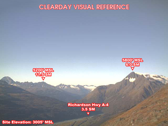 Thompson Pass, SouthWest view on a clear day