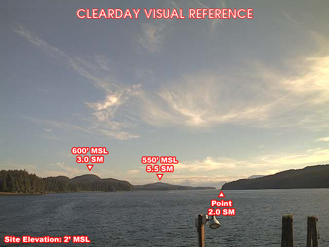Hawk Inlet, South view on a clear day