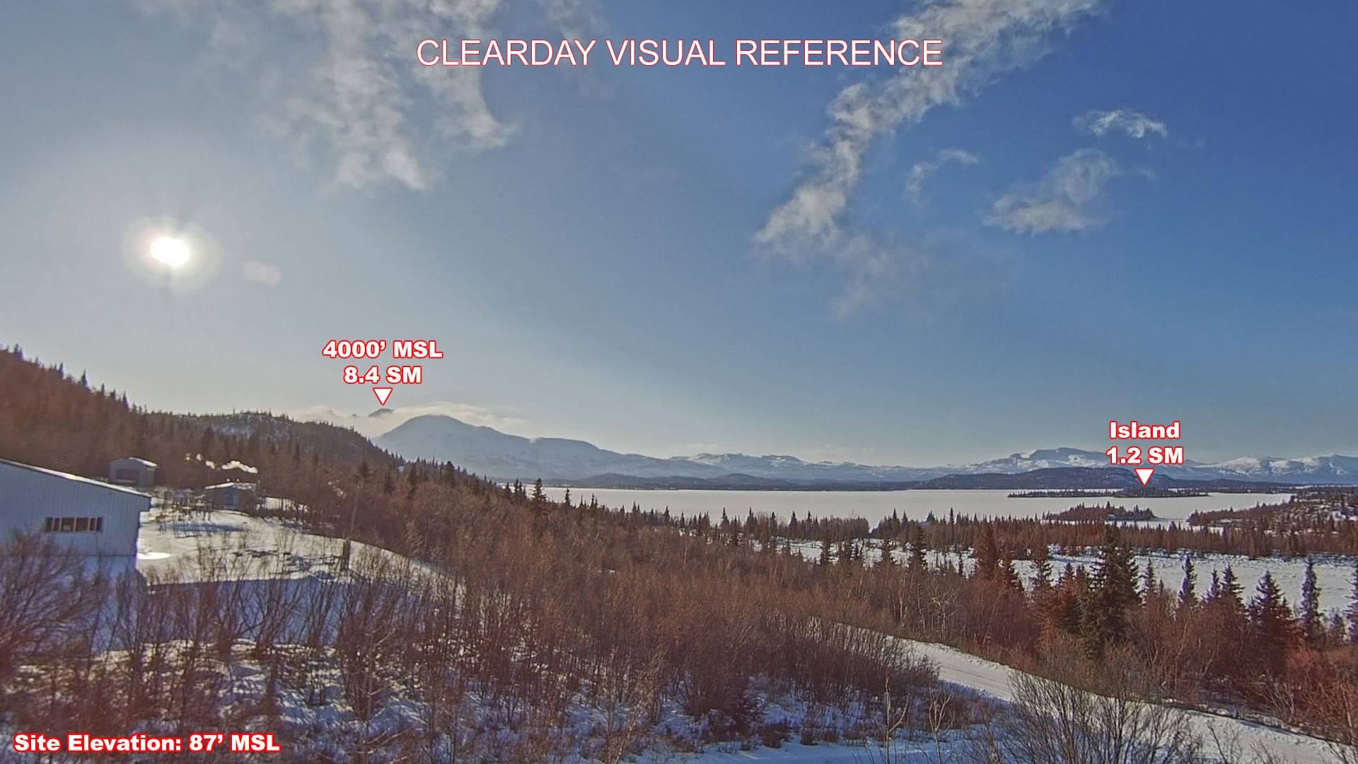 Pedro Bay, South view on a clear day