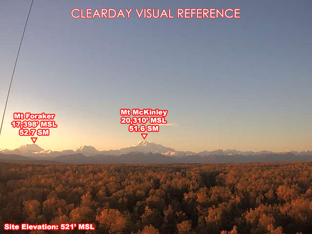 McKinley South, NorthWest view on a clear day