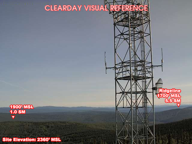Ester Dome, North view on a clear day