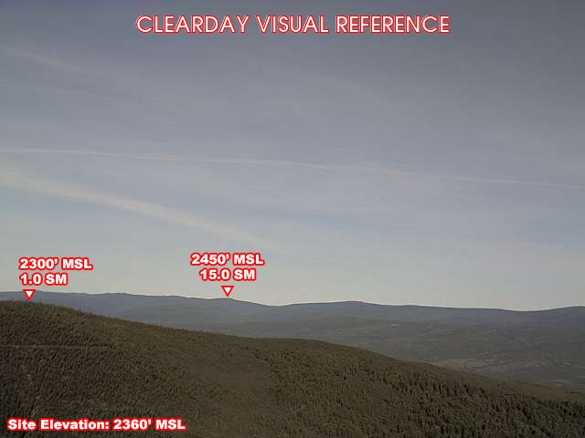 Ester Dome, West view on a clear day