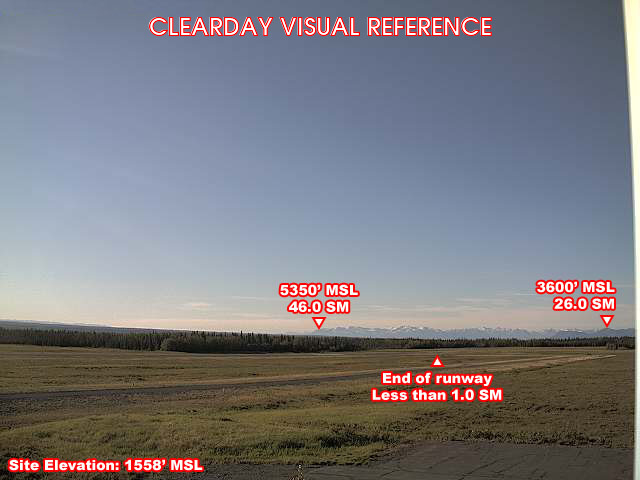 Gulkana, SouthEast view on a clear day