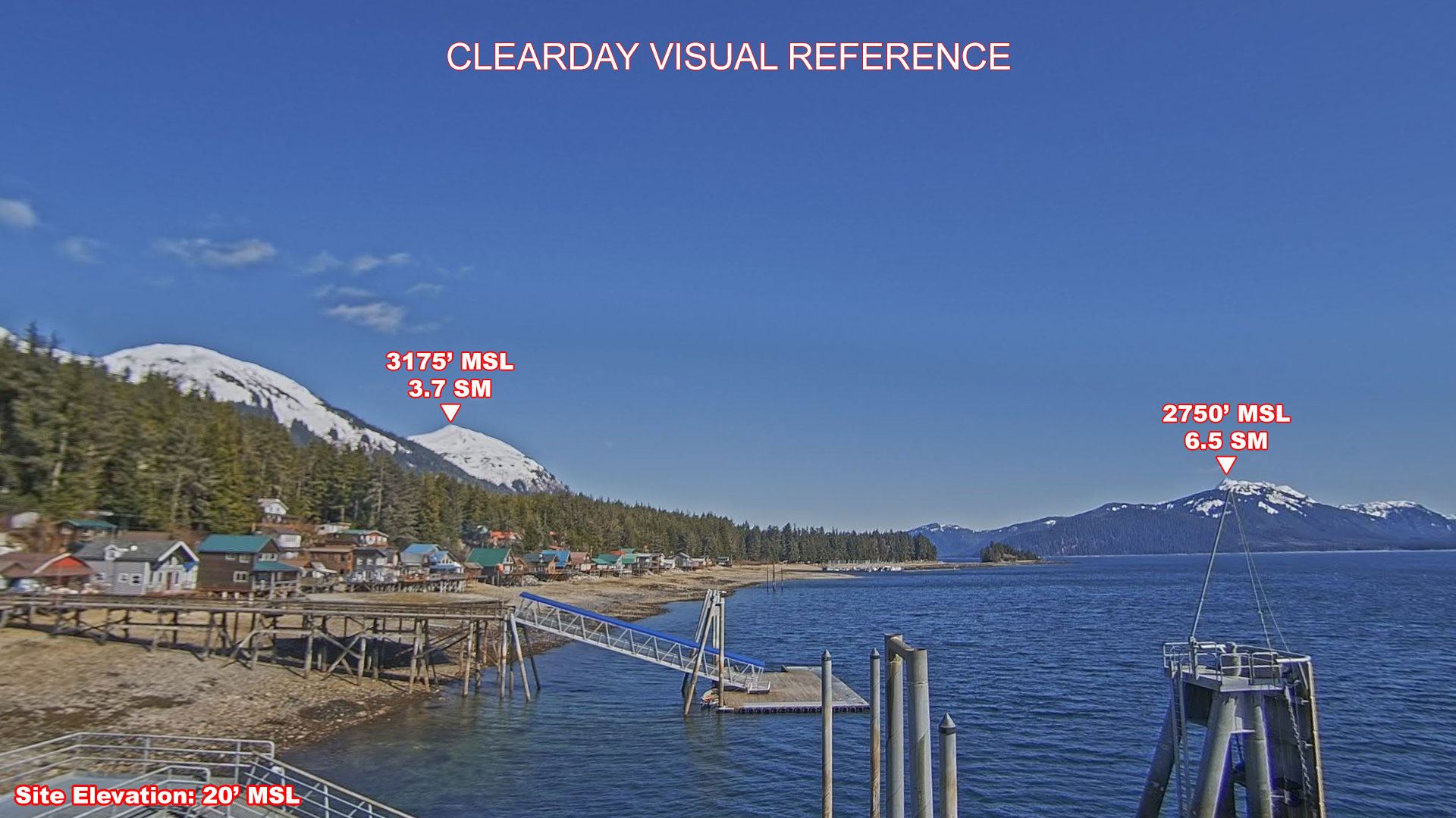 Tenakee Springs, East view on a clear day