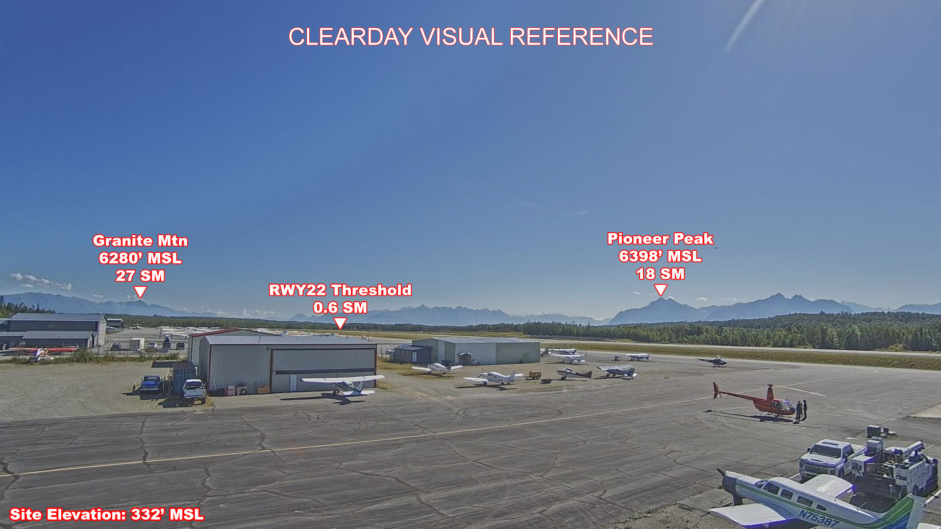 Wasilla, East view on a clear day