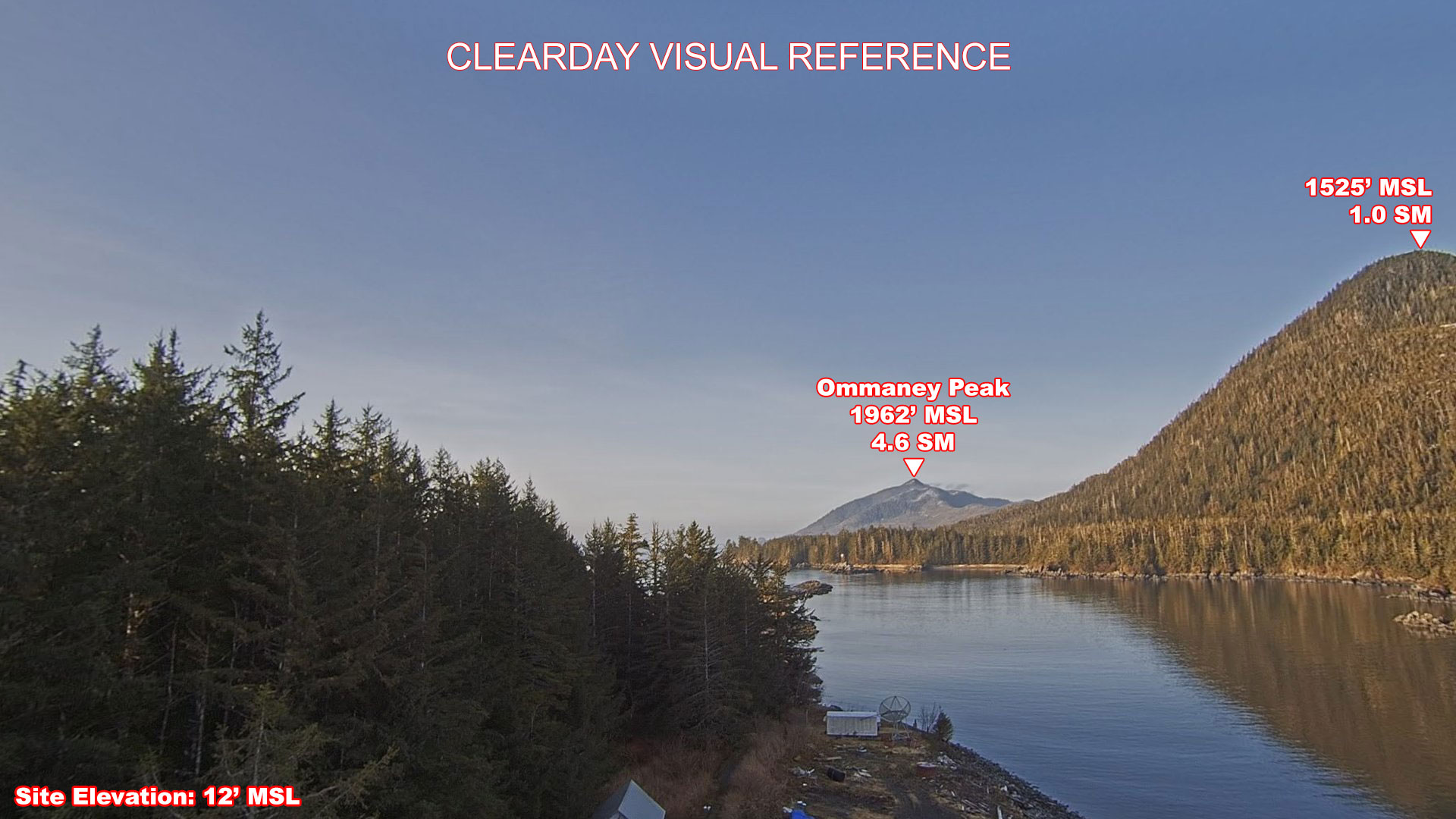 Port Alexander, South view on a clear day