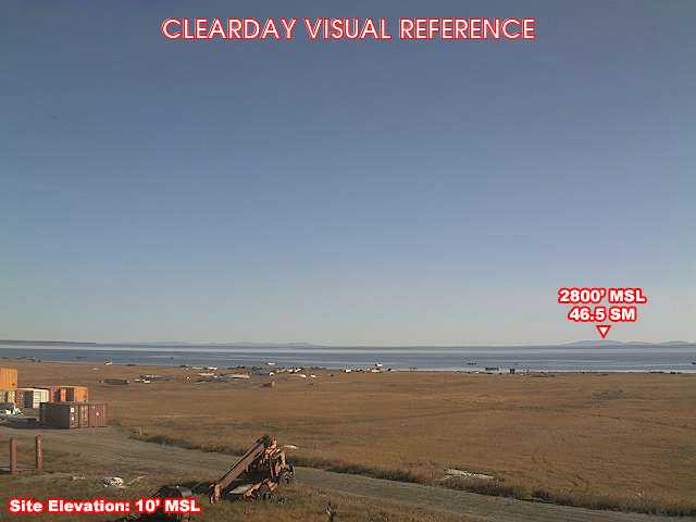 Shishmaref, SouthEast view on a clear day