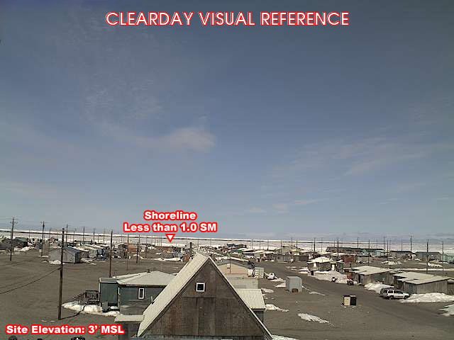 Point Hope, North view on a clear day