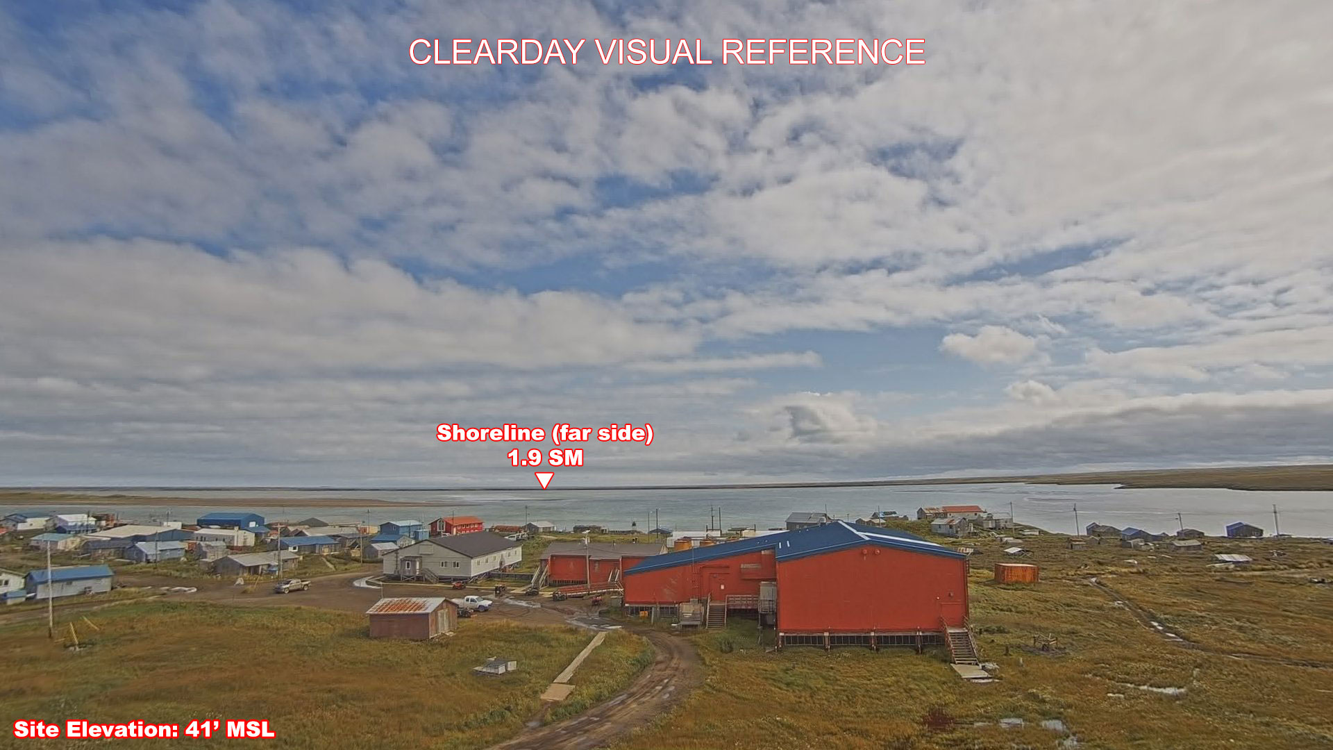 Mekoryuk, East view on a clear day