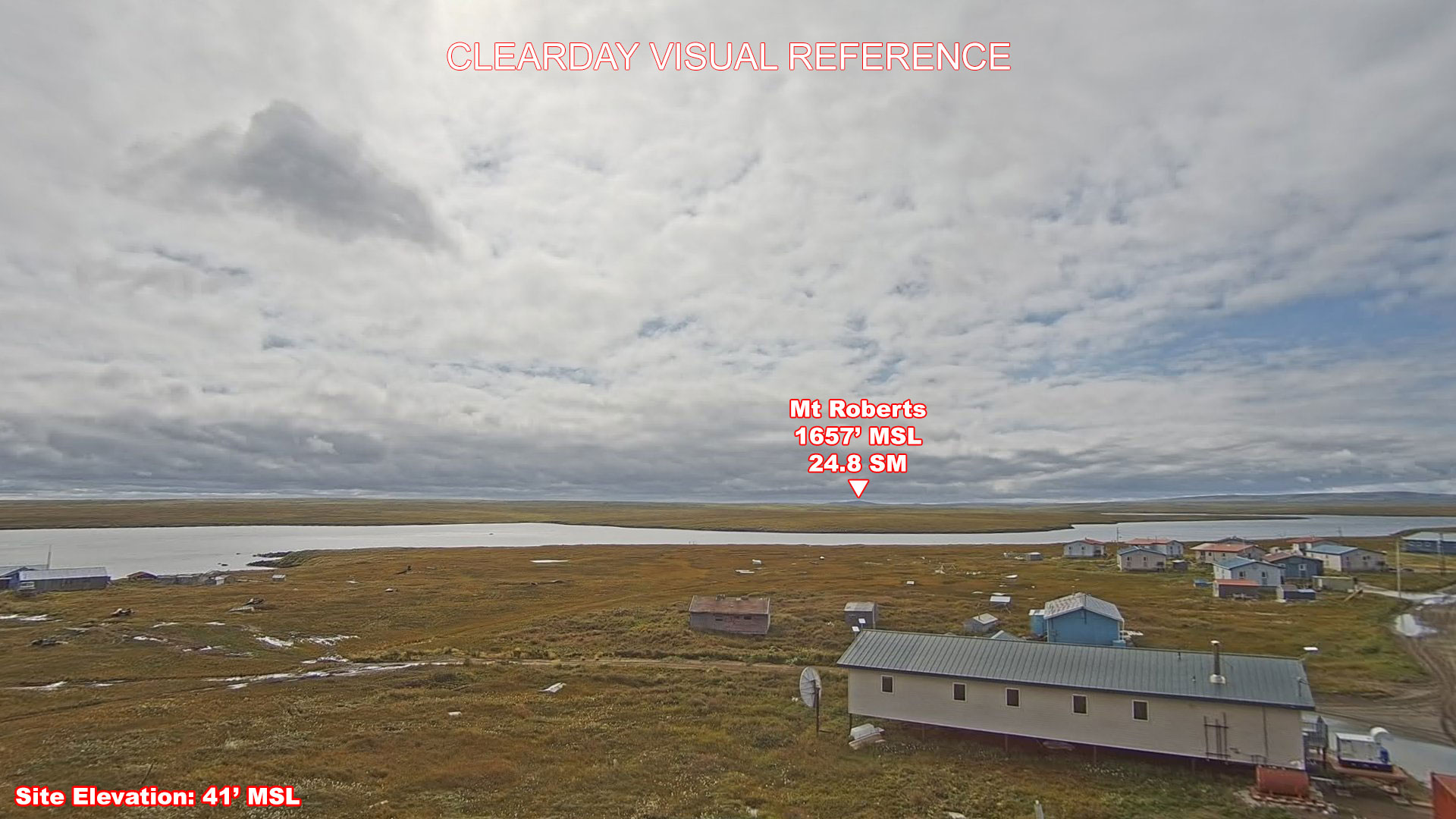 Mekoryuk, SouthEast view on a clear day