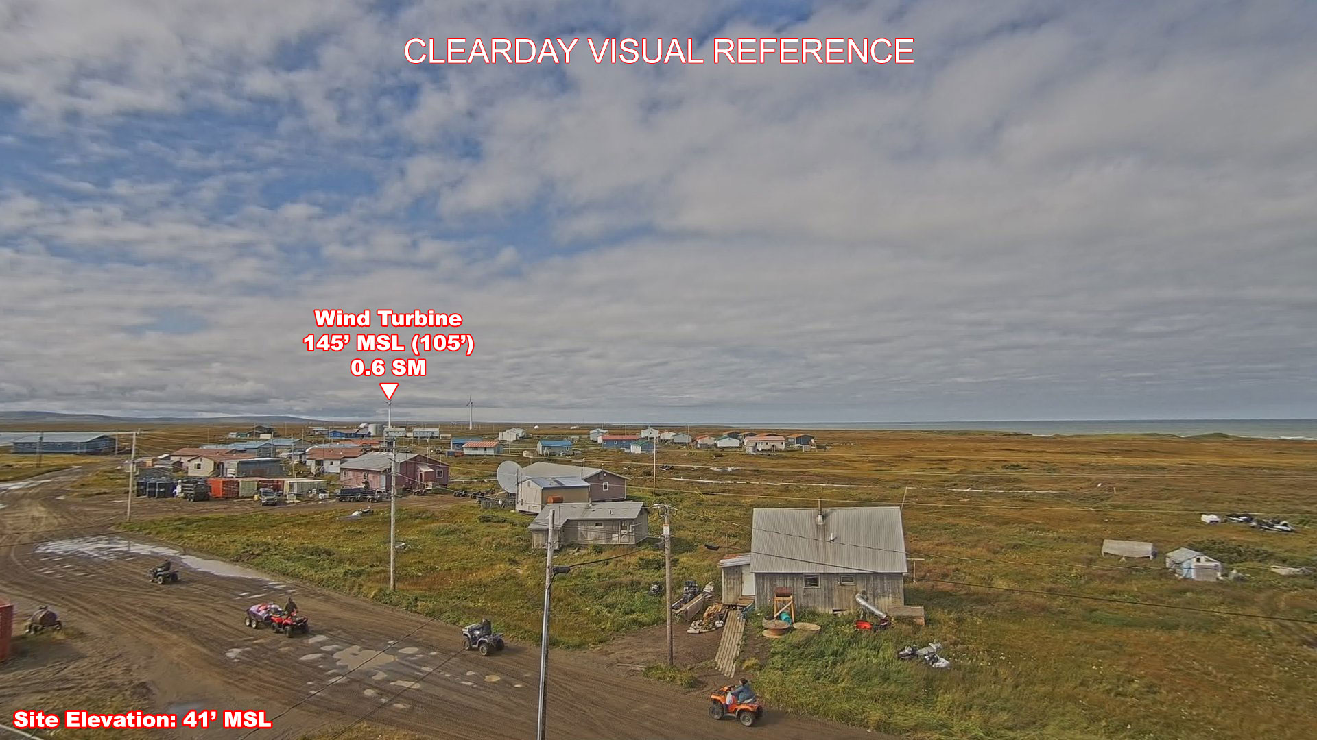 Mekoryuk, SouthWest view on a clear day