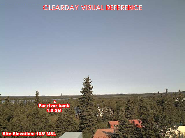 Portage Creek, West view on a clear day