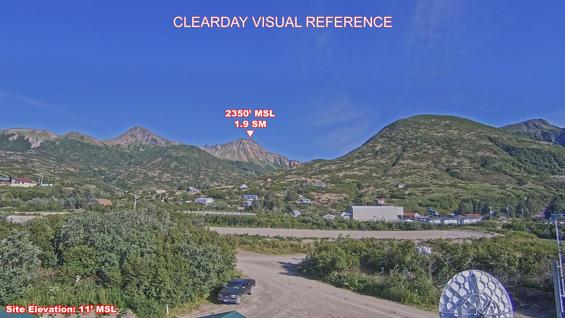 Chignik Lagoon, SouthEast view on a clear day