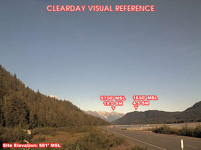 Chilkat, East view on a clear day