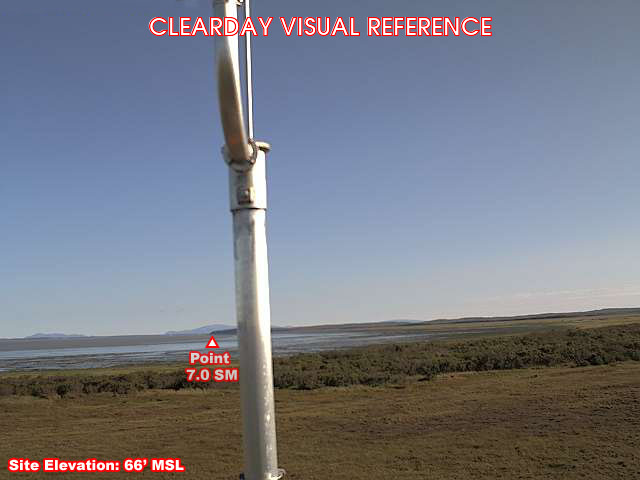 Clarks Point, North view on a clear day