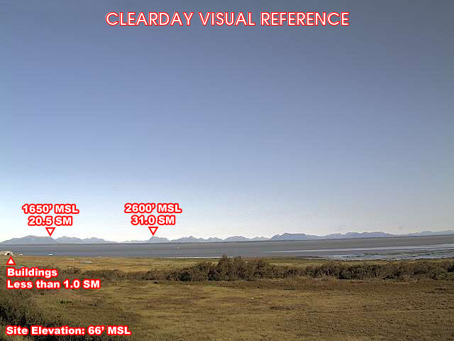 Clarks Point, NorthWest view on a clear day