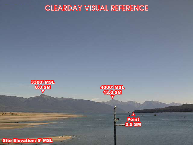 Gustavus Dock, East view on a clear day