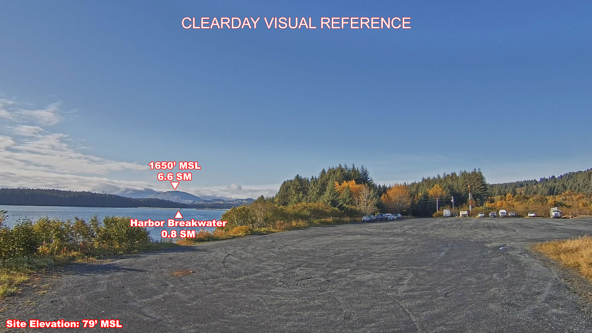 Port Lions, South view on a clear day
