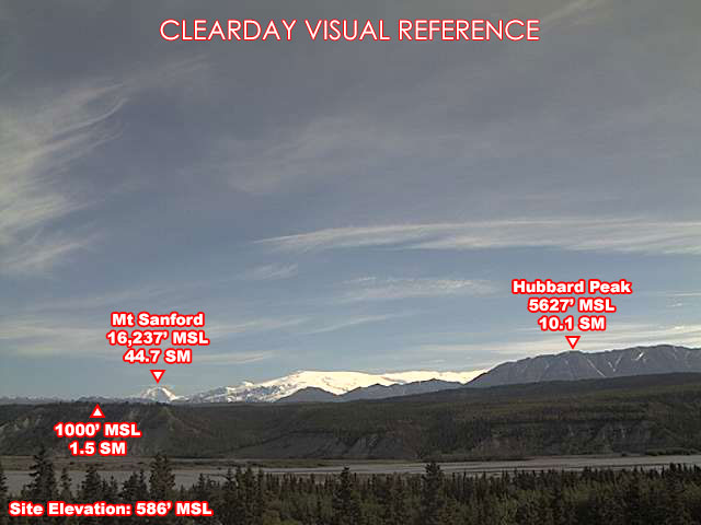 Chitina, NorthEast view on a clear day