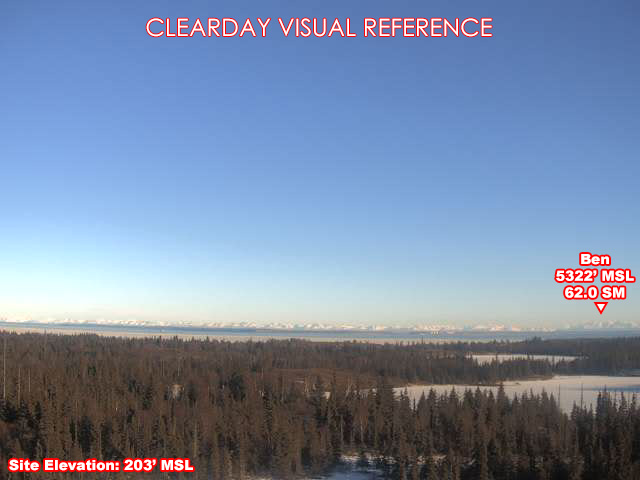 Trading Bay, East view on a clear day
