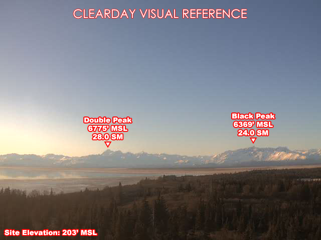 Trading Bay, West view on a clear day