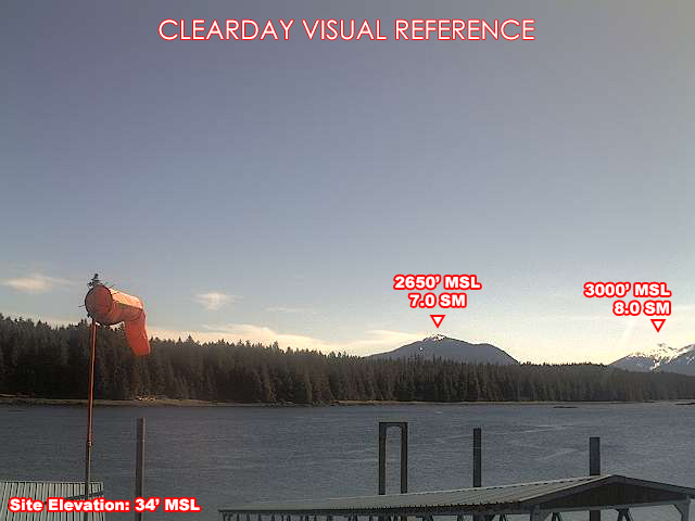 Angoon, East view on a clear day