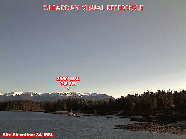 Angoon, SouthEast view on a clear day