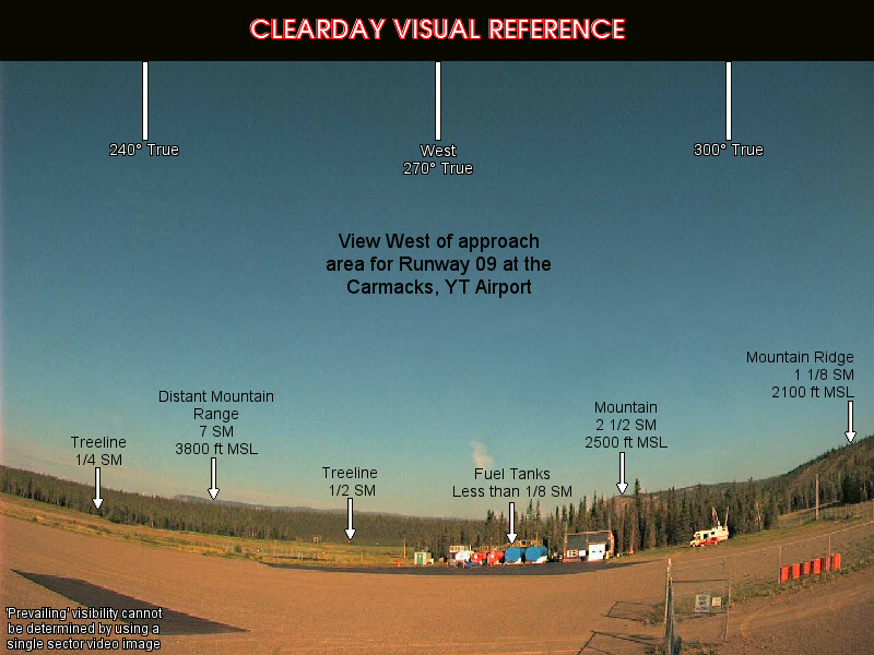 Carmacks, West view on a clear day