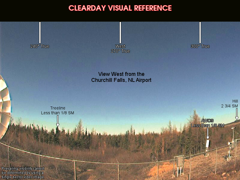 Churchill Falls, West view on a clear day