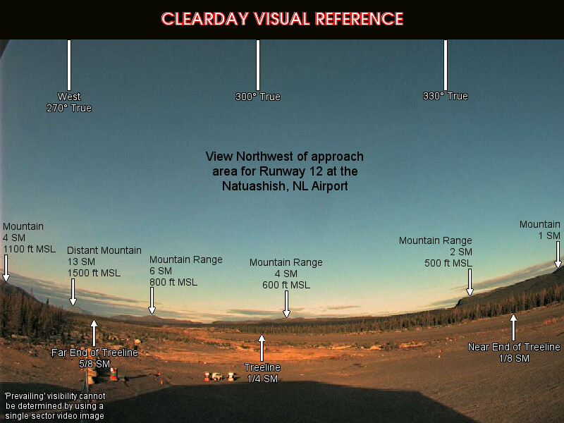 Natuashish, NorthWest view on a clear day