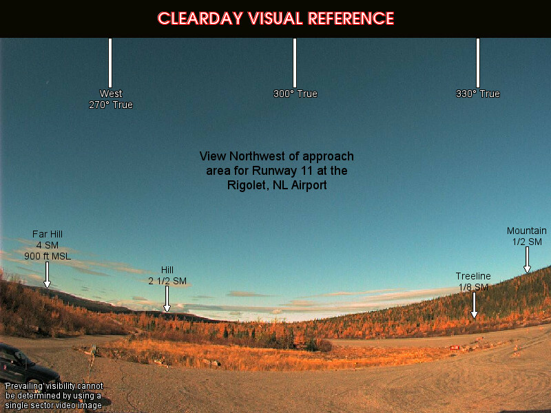 Rigolet, NorthWest view on a clear day