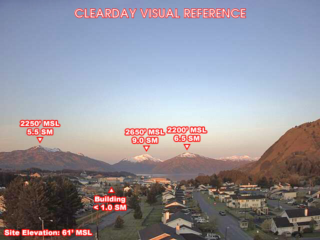 Kodiak, SouthWest view on a clear day