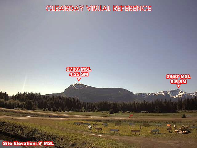 Hoonah, SouthEast view on a clear day