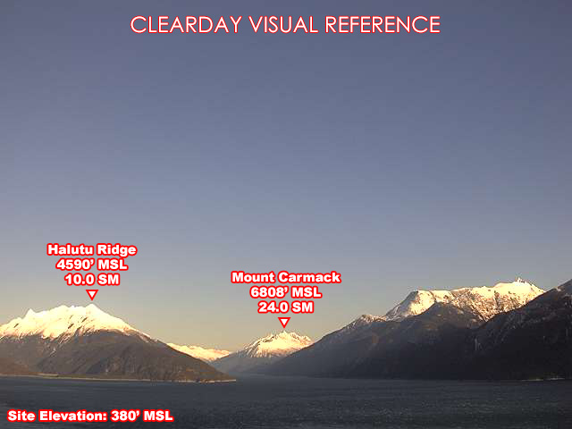 Haines, North view on a clear day