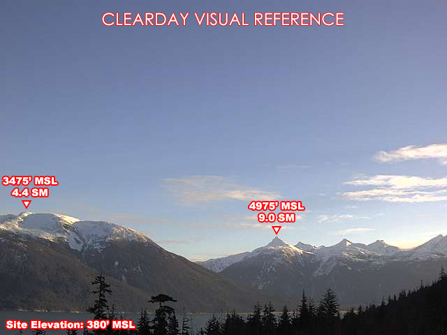 Haines, East view on a clear day