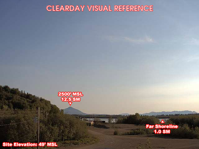 Russian Mission, NorthEast view on a clear day