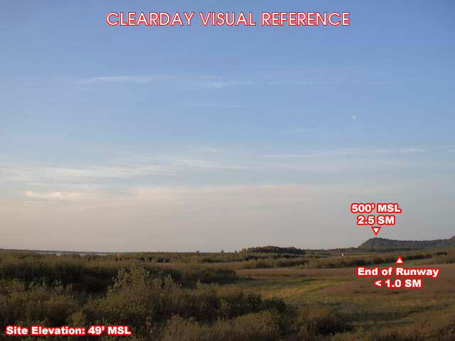 Russian Mission, South view on a clear day