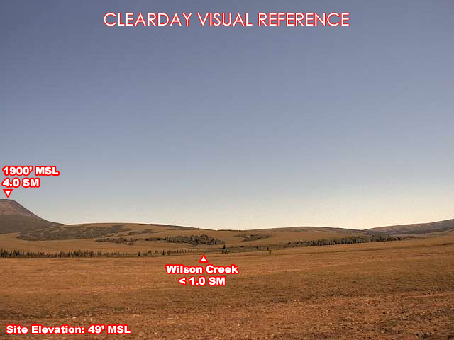 Marshall, NorthEast view on a clear day
